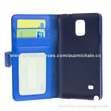 New Colorful Customized Fashionable Brand Phone Wallet Card/Store PU Leather Case for Samsung Note 4New